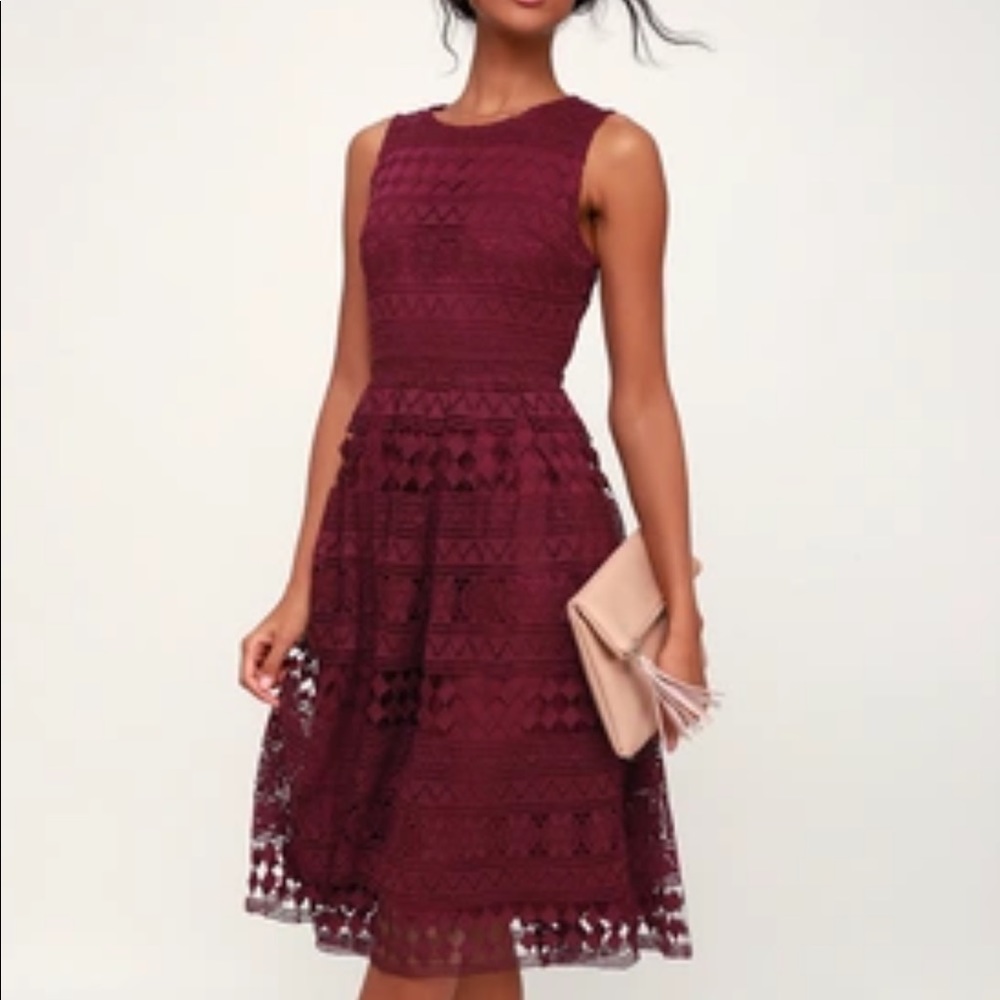 Madly In Love Plum Purple Lace Sleeveless Midi Dress